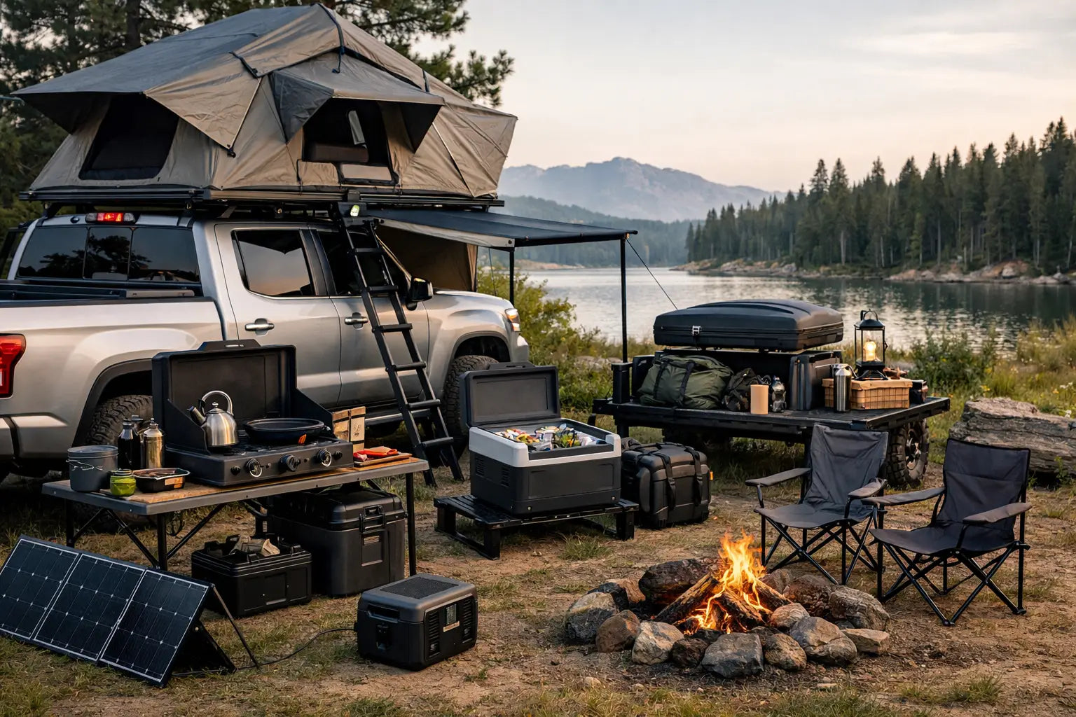10 accesorios de camping para pickup truck