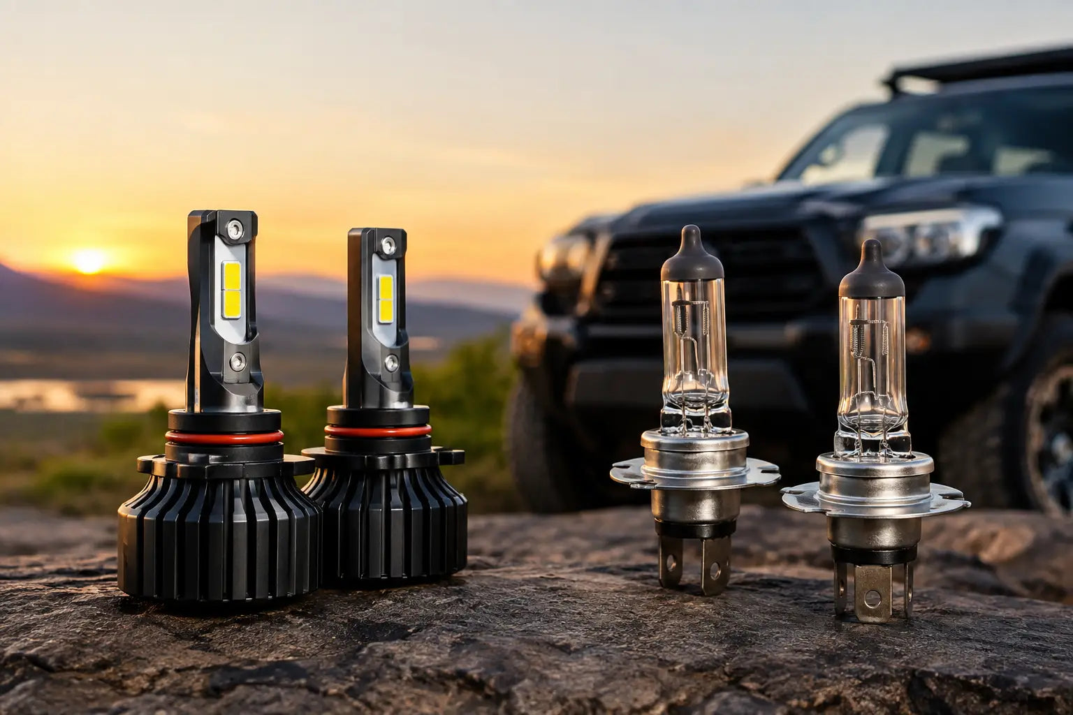 Luces LED vs halógenas para equipar tu 4x4