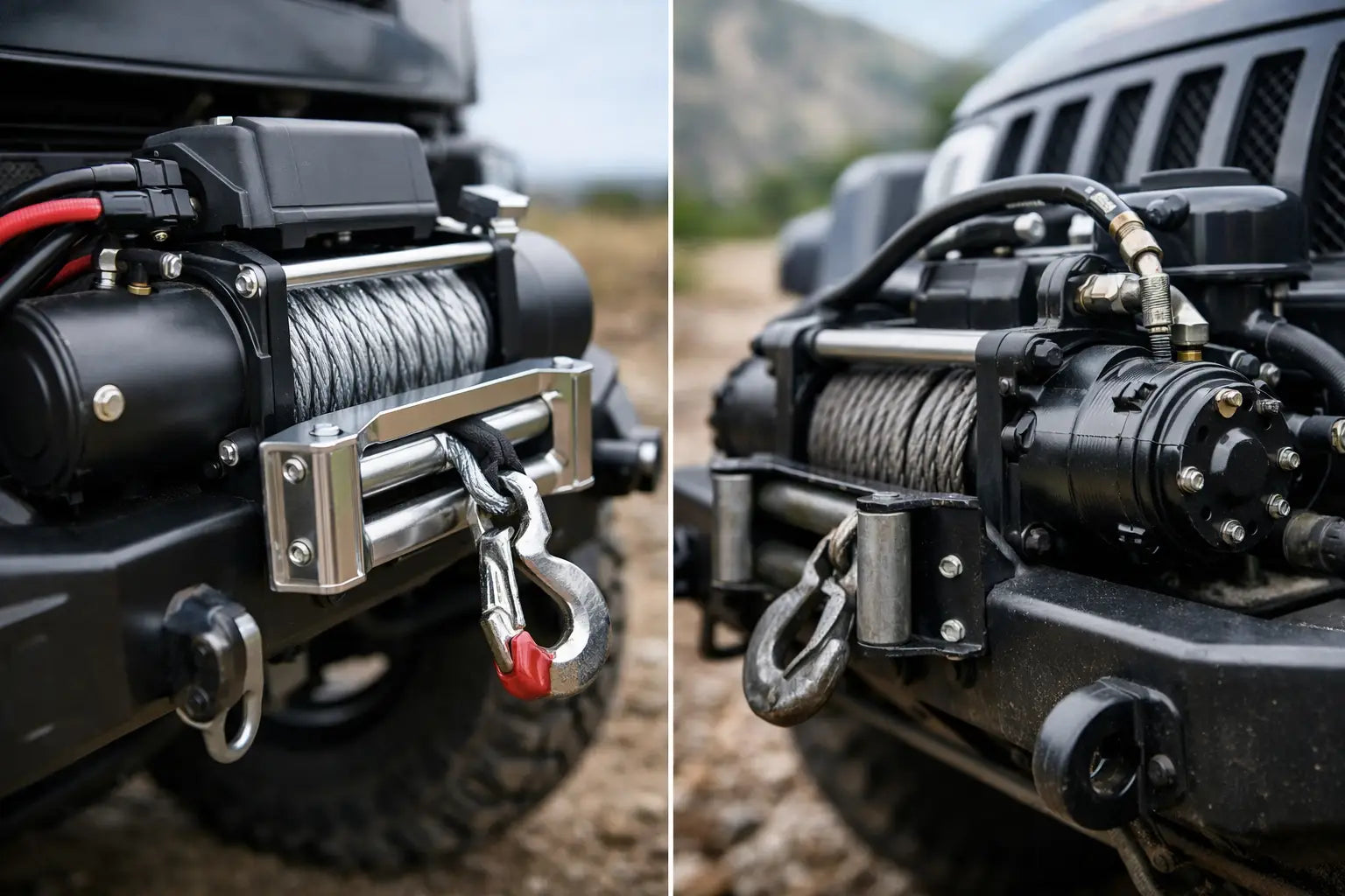 Cabrestante eléctrico vs hidráulico para tu 4x4