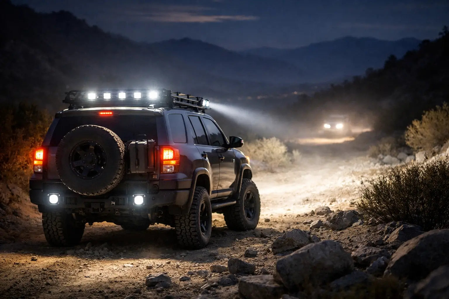 Guía de iluminación off road para conducir de noche