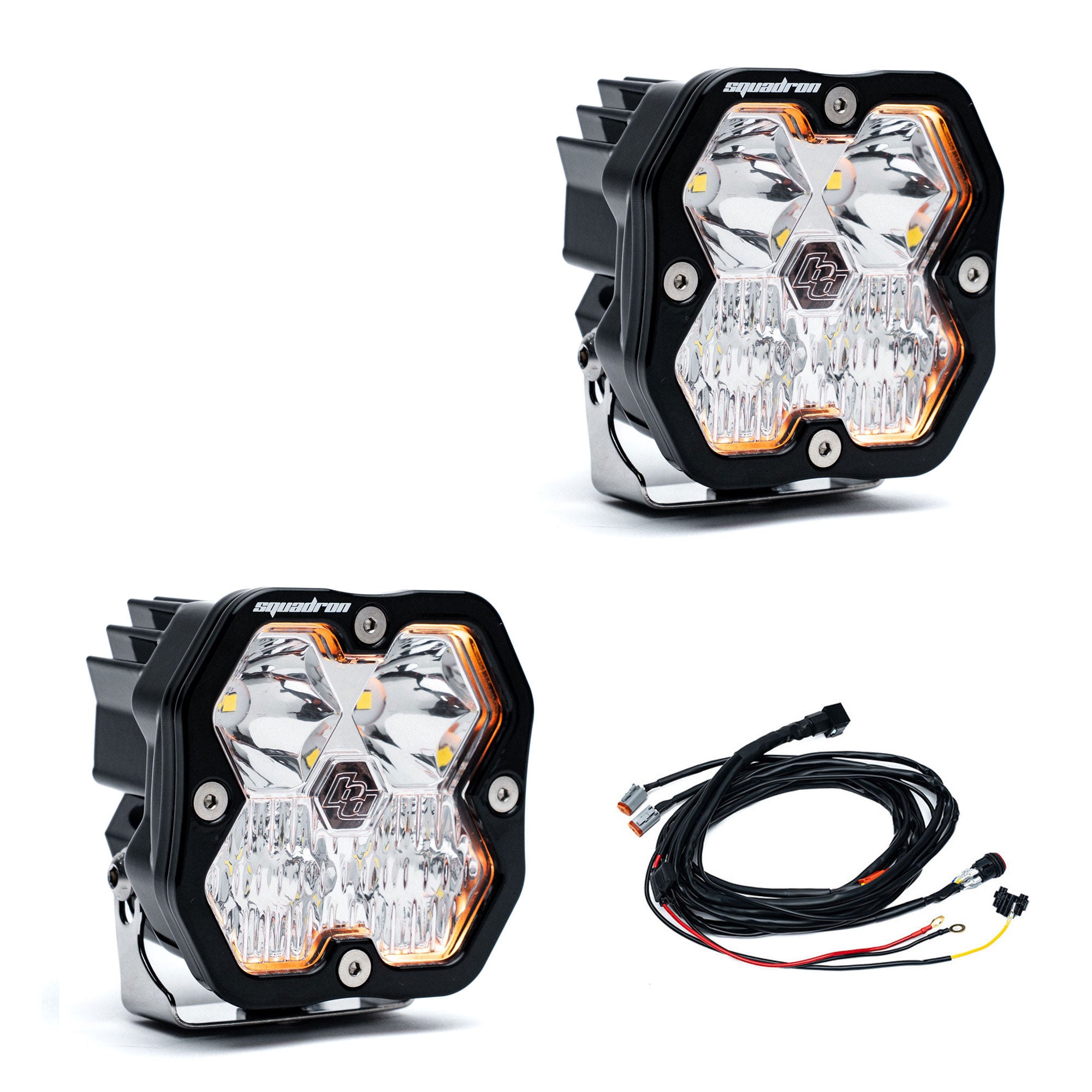 Squadron 2.0 Clear Sport Black LED Auxiliary Light Pod Pair - Universal