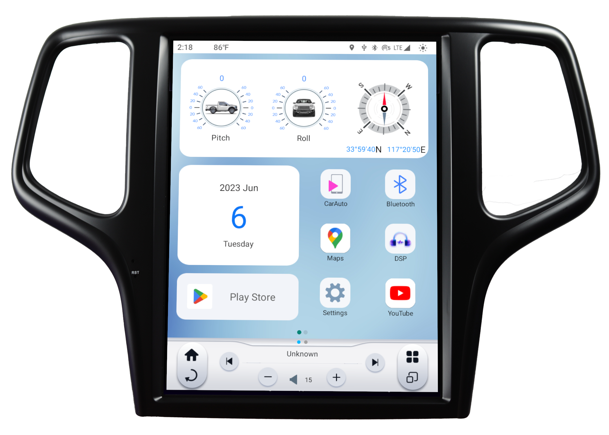 Linkswell 2014-2021 Jeep Grand Cherokee Generation 6 T-Style Radio